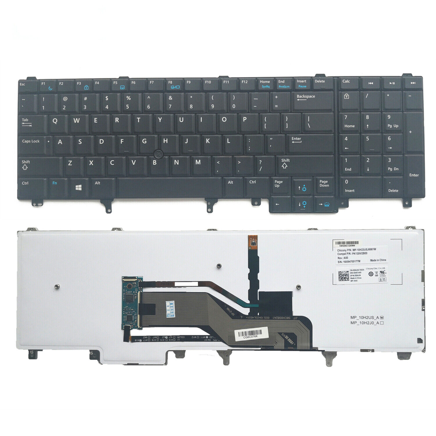 Backlit Keyboard For Dell Precision M4600 M6600 M4700 M6700 PK130FH1B00 54JN USA