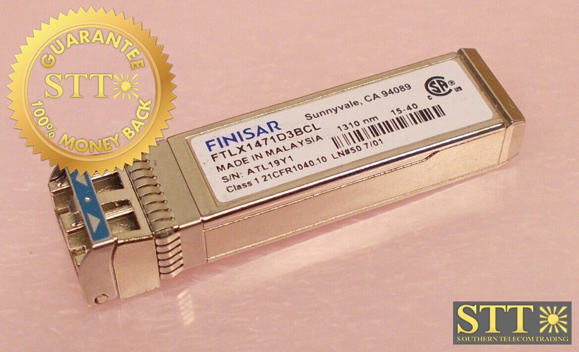 FTLX1471D3BCL FINISAR SFP 10GBASE-LR/LW 10G ETHERNET LC SMF 10KM 1310NM