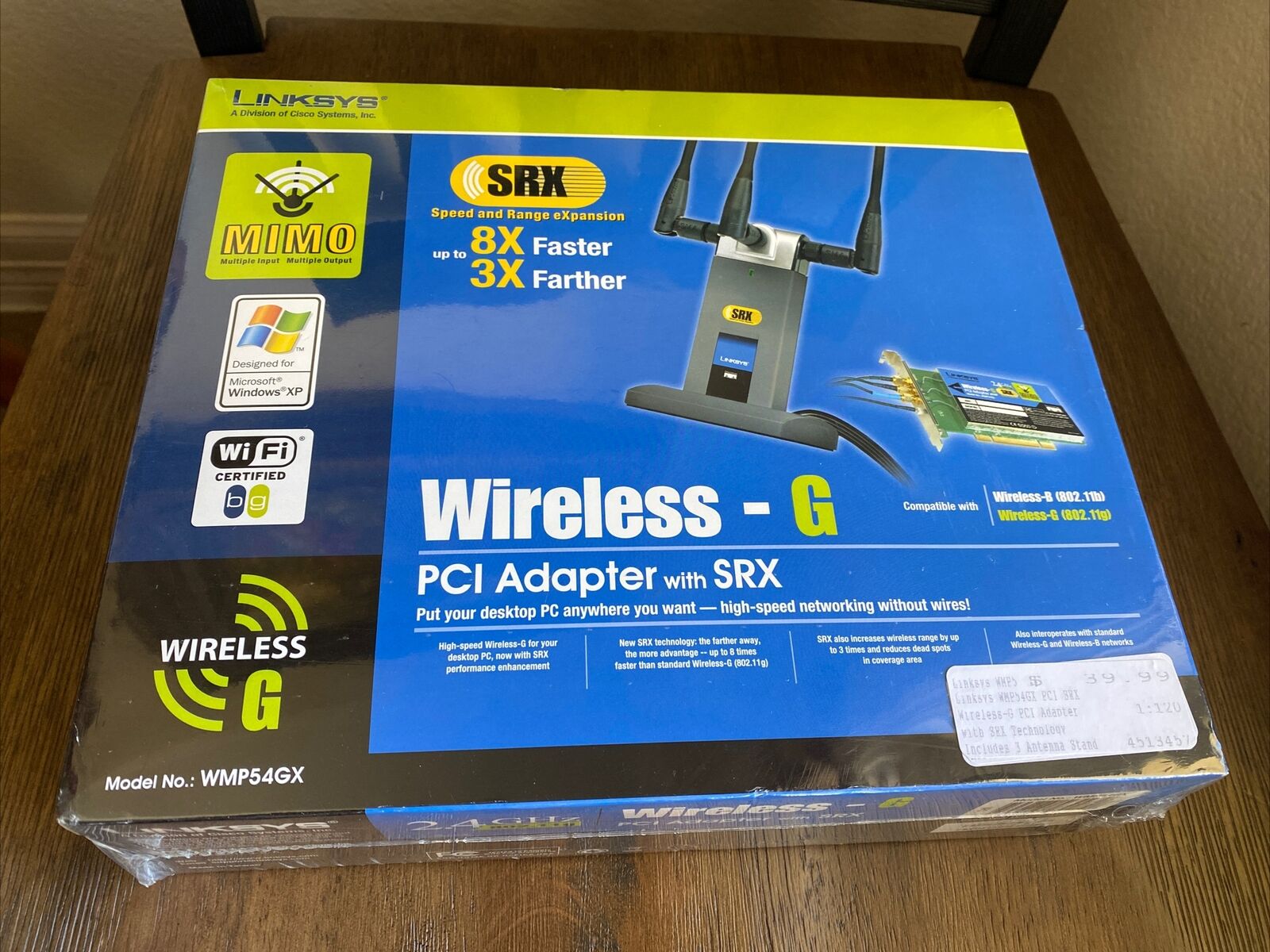 Cisco-Linksys WMP54GX Wireless G PCI Adapter with SRX 