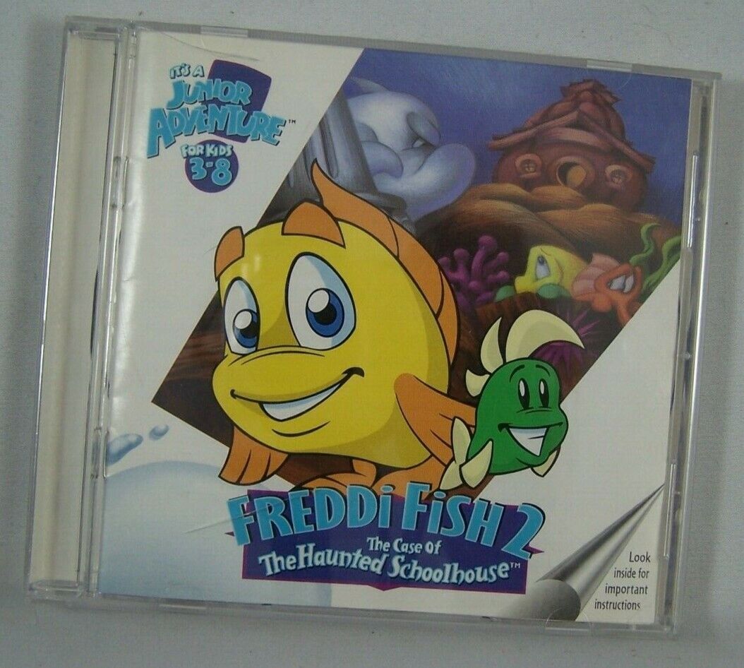 Freddi Fish 2-The Case of The Haunted Schoolhouse *Vintage CD 1996 Win95/3.1 Mac