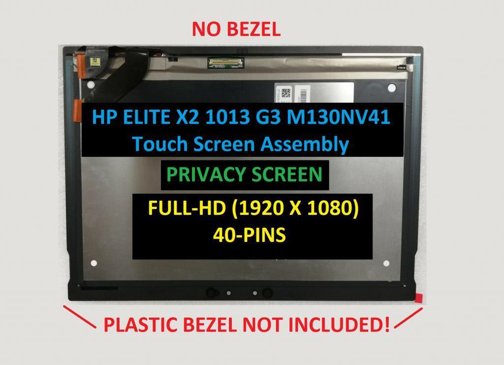 HP ELITE X2 1013 G3 FHD Touch Screen LCD Display Panel L07626-NP1 M130NV41 R0