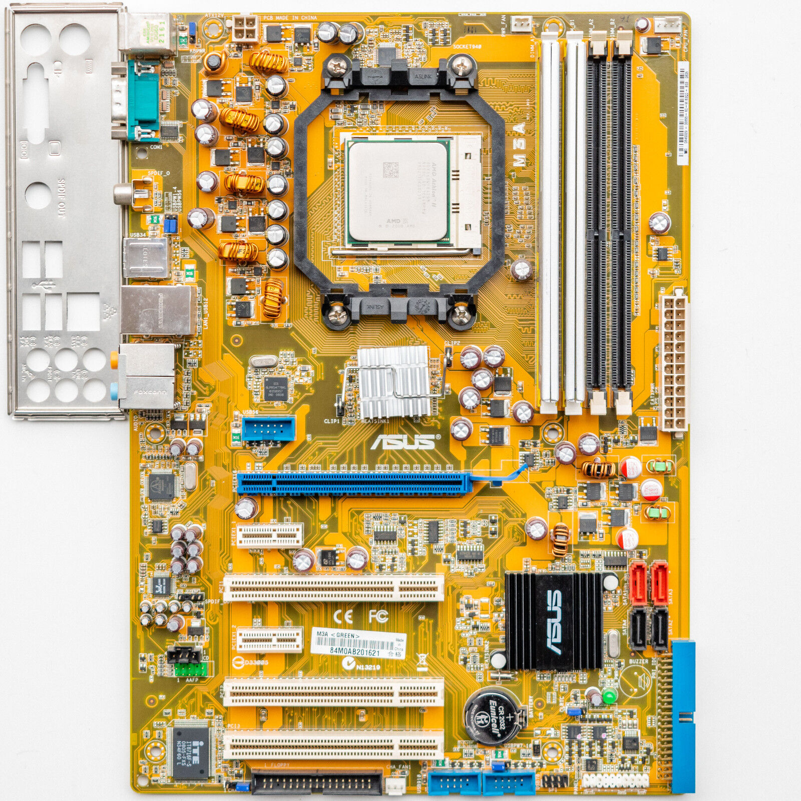 Asus M3A AM2+ Motherboard AMD 770 ATX AM3 Support w/Athlon II 640 2GB DDR2 I/O
