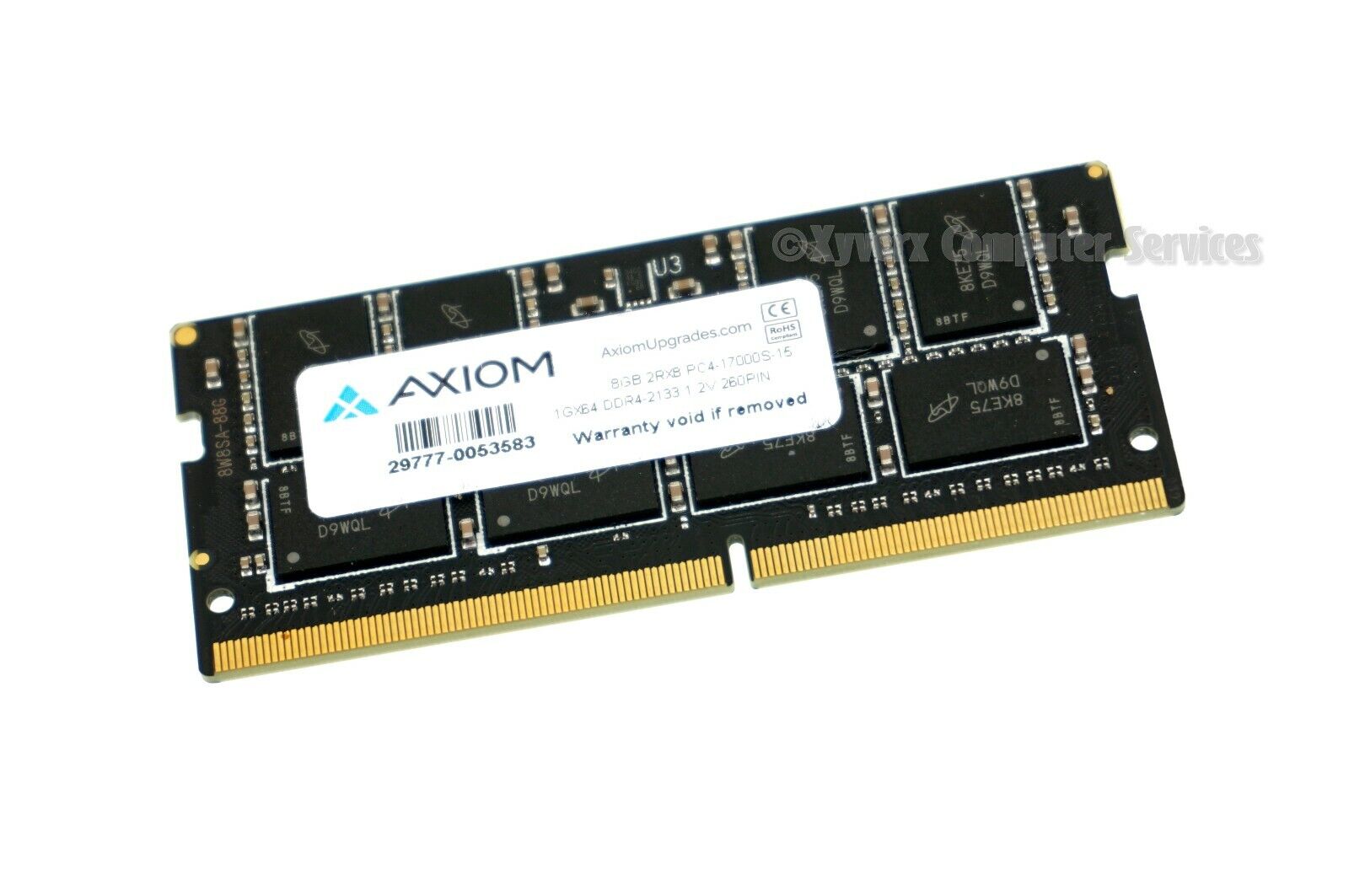 29777-0053583 OEM LAPTOP MEMORY AXIOM 8GB 2RX8 PC4-17000S-15 DDR4-2133 (CA64)