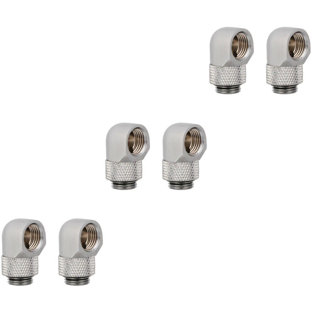  6 Pcs Right Angle Hose Connector Reel Swivel Fitting Pvc Angled Tee Adapter USB
