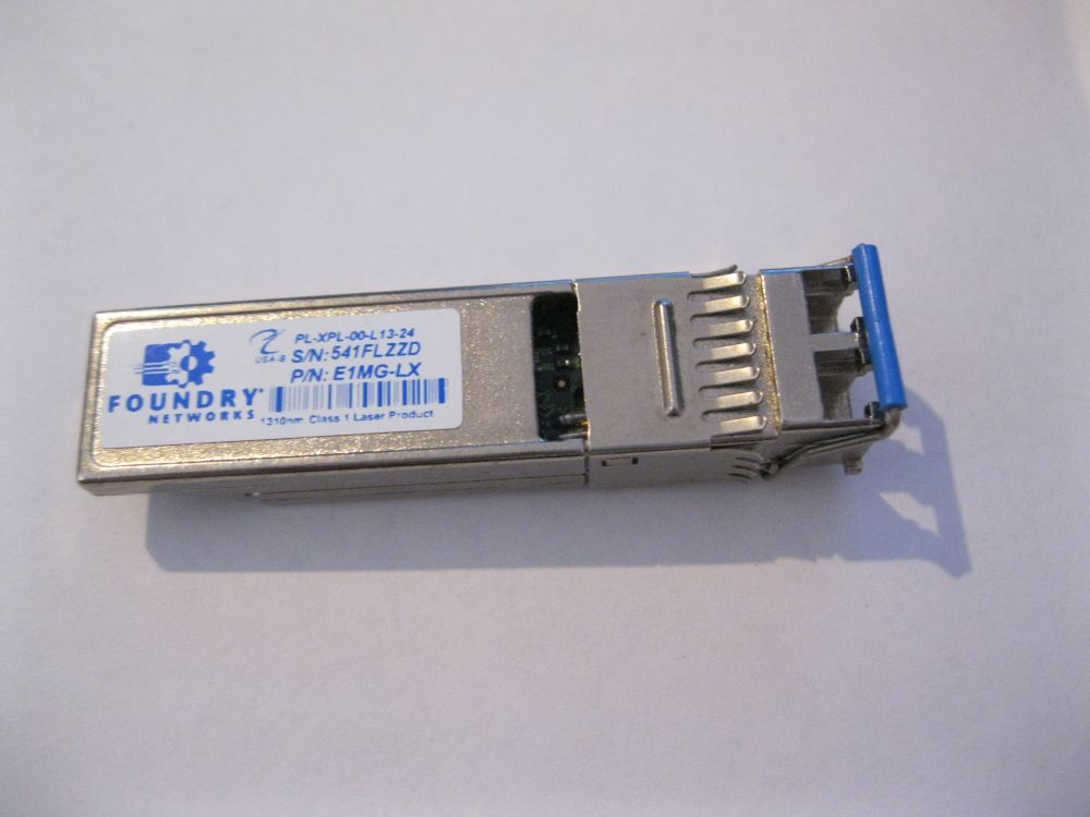 E1MG-LX Foundry 1000Base-LX SFP optic SMF, LC connector