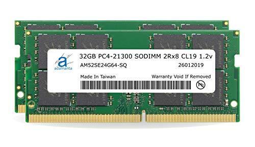 Adamanta 64GB (2x32GB) DDR4 2666MHz (2933MHz or 3200MHz) PC4-21300 SODIMM 2Rx