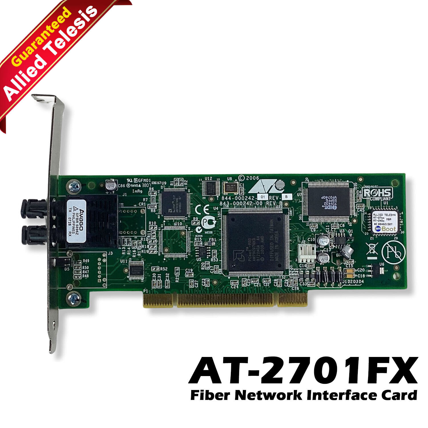 Allied Telesis AT-2701FX/ST-901 100mbps Dual Port Fiber Network Interface Card