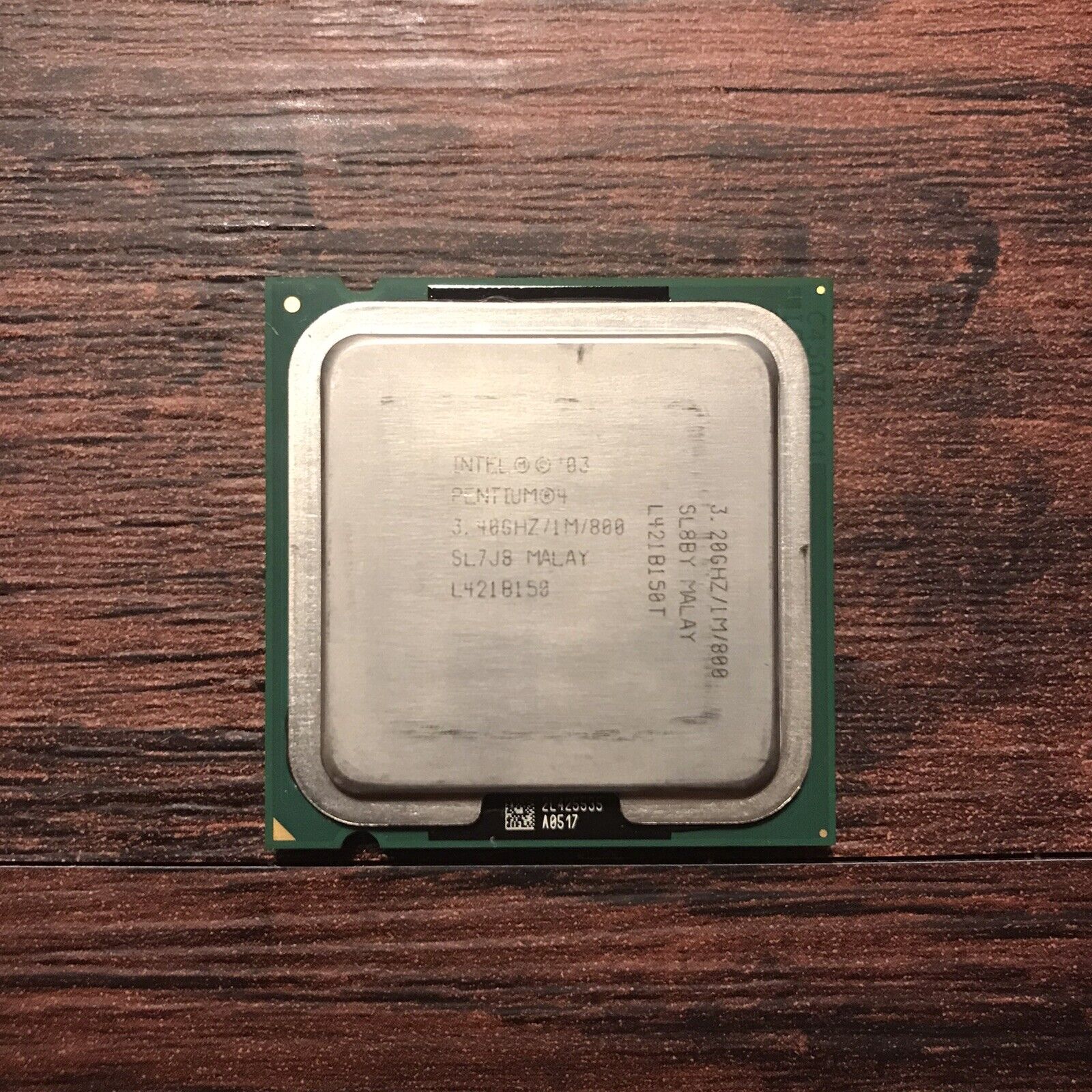Vintage Intel Pentium 4 CPU Double Stamped 3.4GHz LGA775 SL7J8 3.2GHz SL8BY