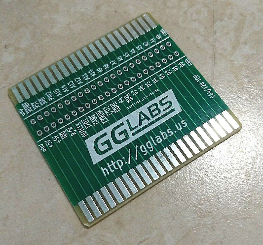 GGLABS RISER44 PCB Commodore 64/128 cartridge riser w/ Logic Analyzer Connector
