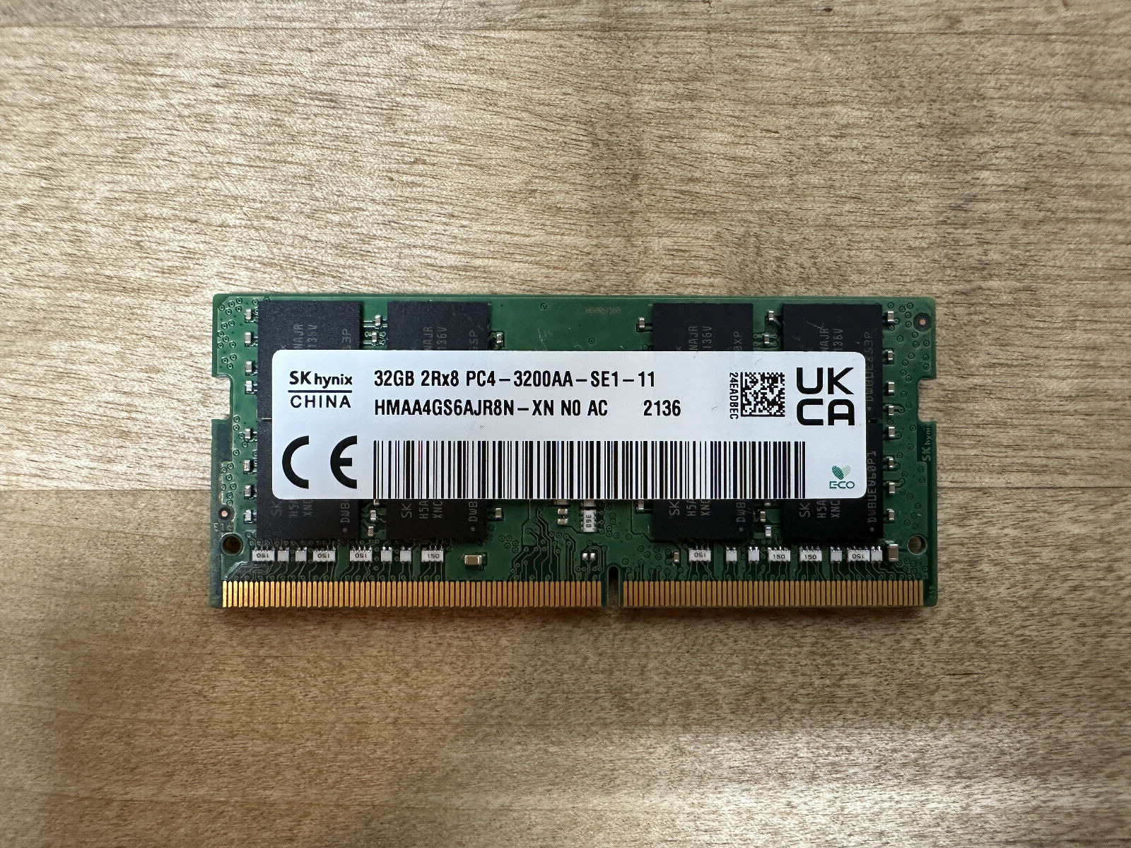 32GB (32GBx1) SKHynix 3200MHz DDR4 RAM SODIMM Laptop Lenovo FRU 5M30V06797