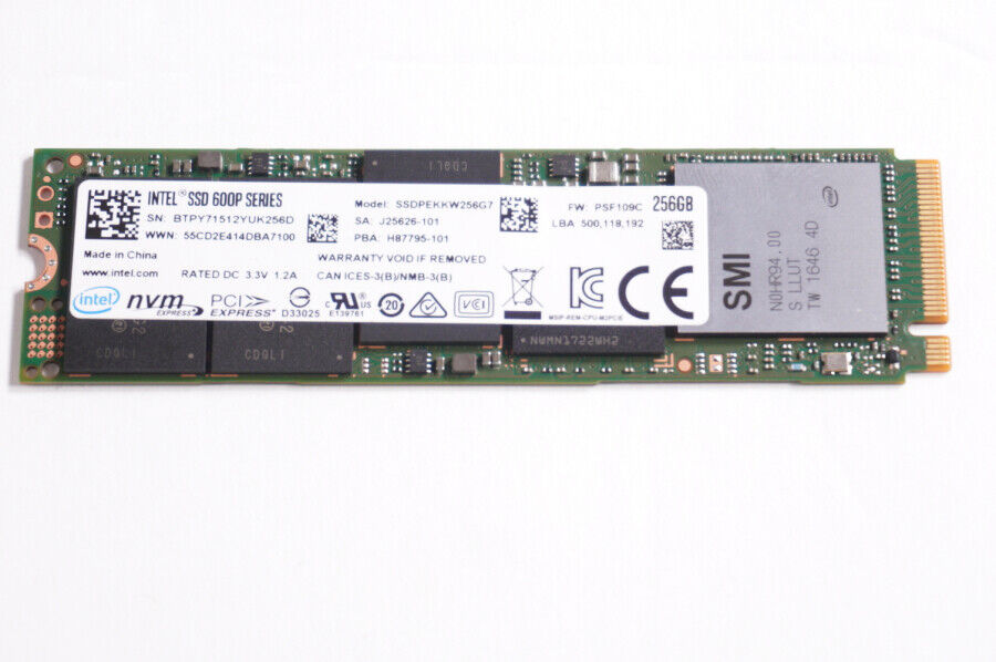 SSDPEKKW256G7 Intel 256gb M.2 Pcie Solid State Drive 