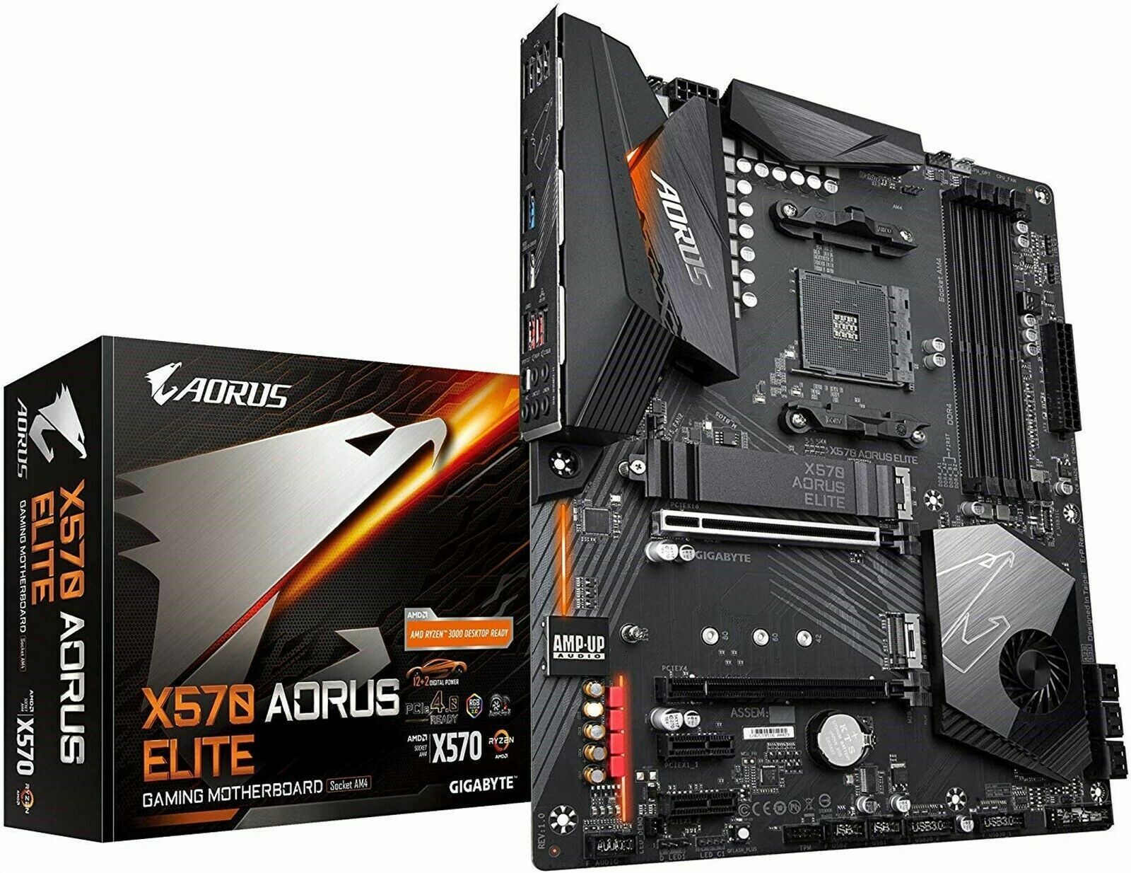 GIGABYTE X570 AORUS Elite (AMD Ryzen 3000/X570/ATX/PCIe4.0/DDR4/USB3.1)