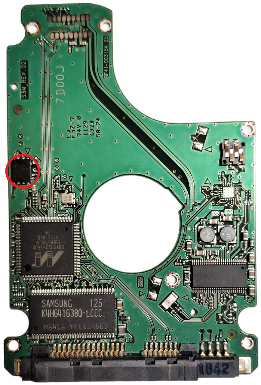 HDD PCB BF41-00315A S3M_REV.02 Samsung HM161GI HM251HI HM321HI HM500II HM641JI