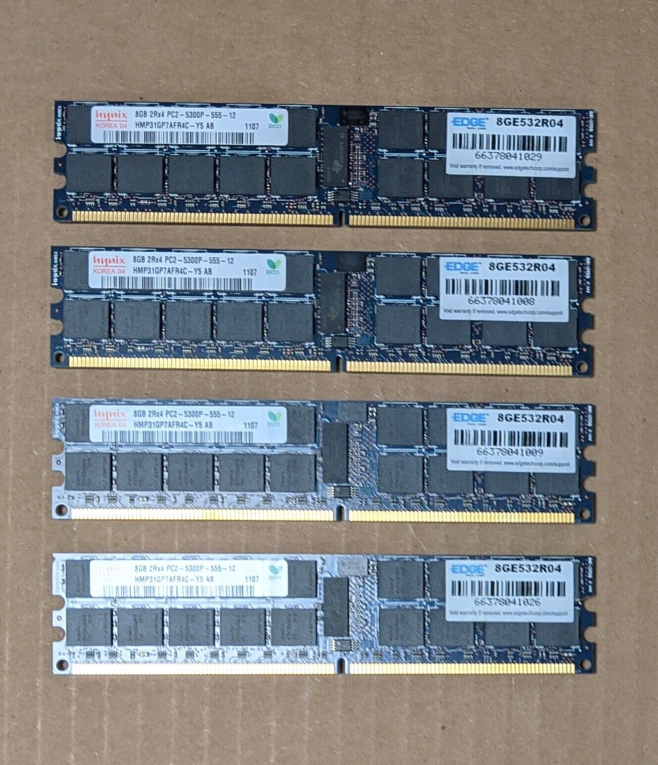 32gb Hynix 4x8GB 2Rx4 PC2-5300P-555-2 DDR2 SDRAM Server Memory HMP31GP7AFR4C-Y5