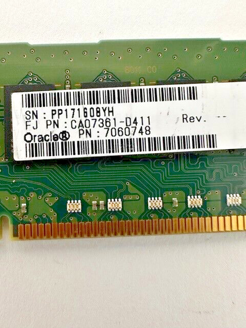 SUN Oracle 7060748 DDR3-1600 8GB Memory DIMM for Fujitsu M10-1, M10-4, M10-4S