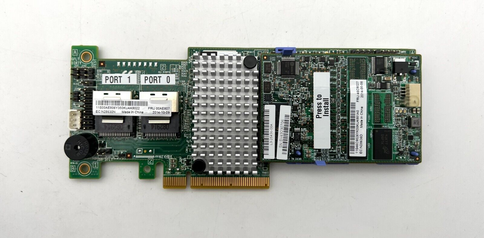 IBM M5110 6Gb/s SAS SATA Raid Controller Adapter PCI-E 00AE807 w/ Cache 46C9027