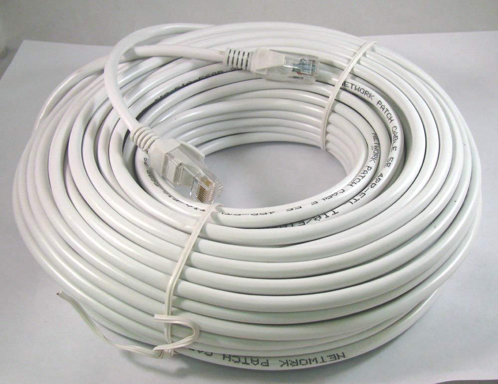 50FT 50 FT RJ45 CAT5 CAT5E Ethernet LAN Network Cable WHITE Brand New 15M 