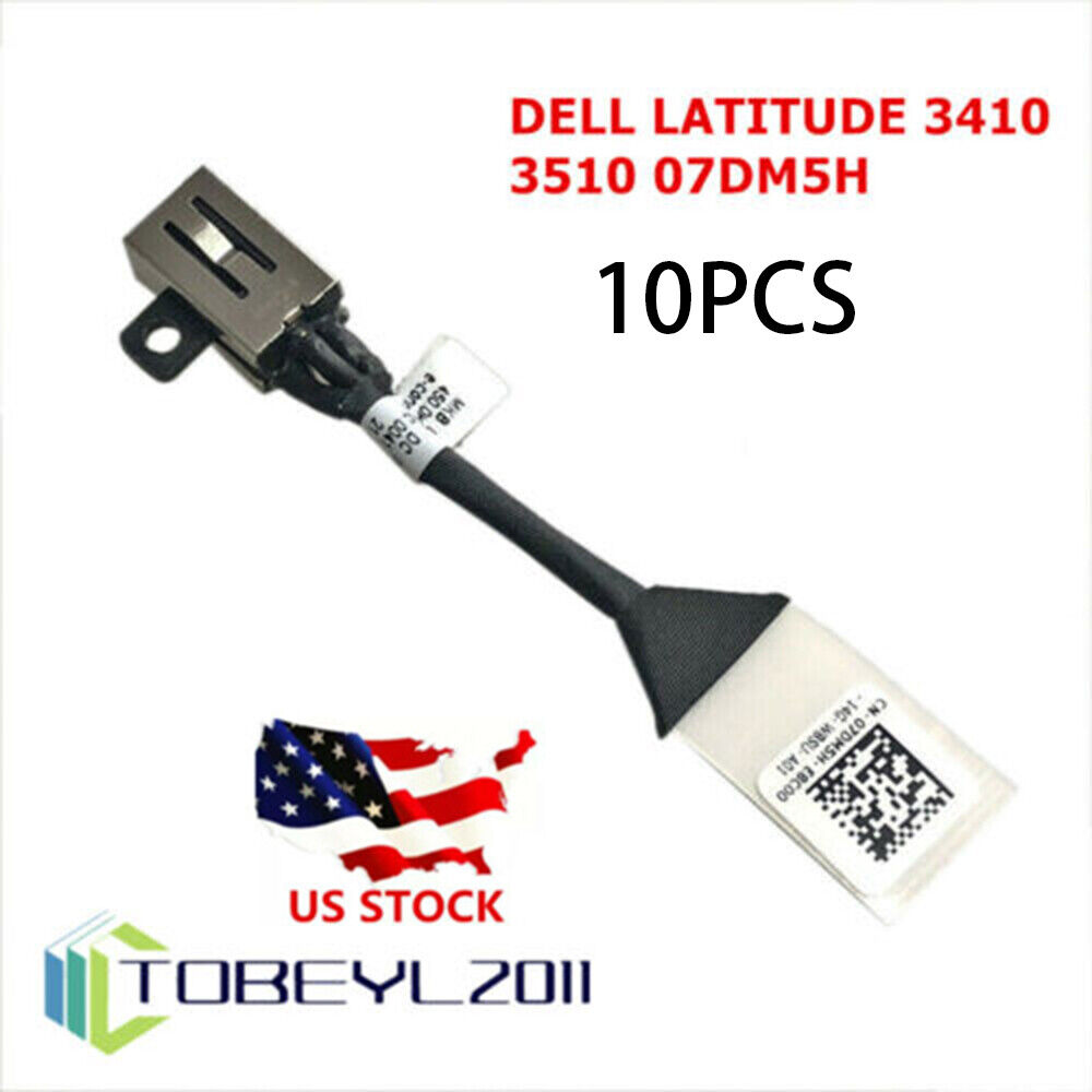 10pcs FOR DELL LATITUDE 3410 3510 3412 P101F001 New DC power JACK Cable 7DM5H