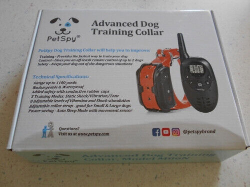 PetSpy M86N Dog Training Shock Collar, 1100 Yards, Medium to Large Black 