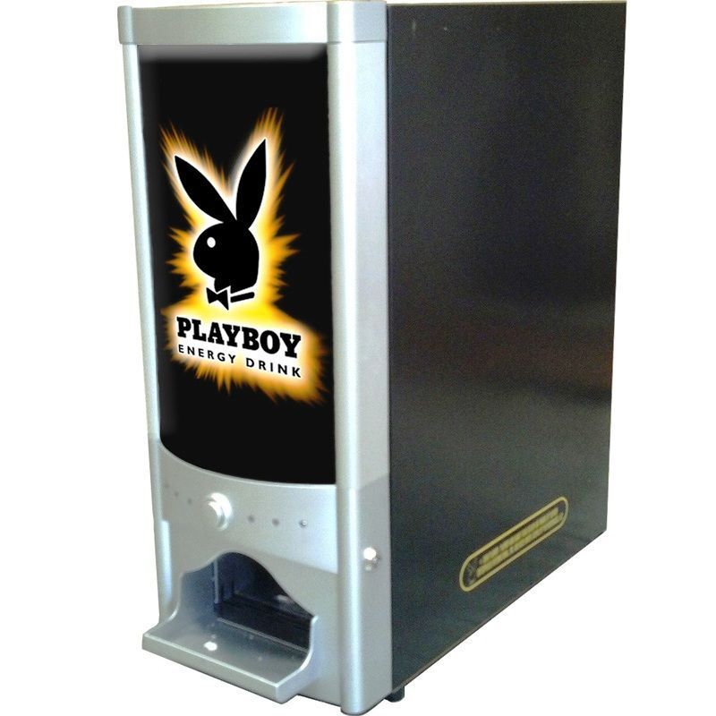 Compact Energy Drink Vending Machine, Push-Button 8 oz Beverage Can Refrigerator