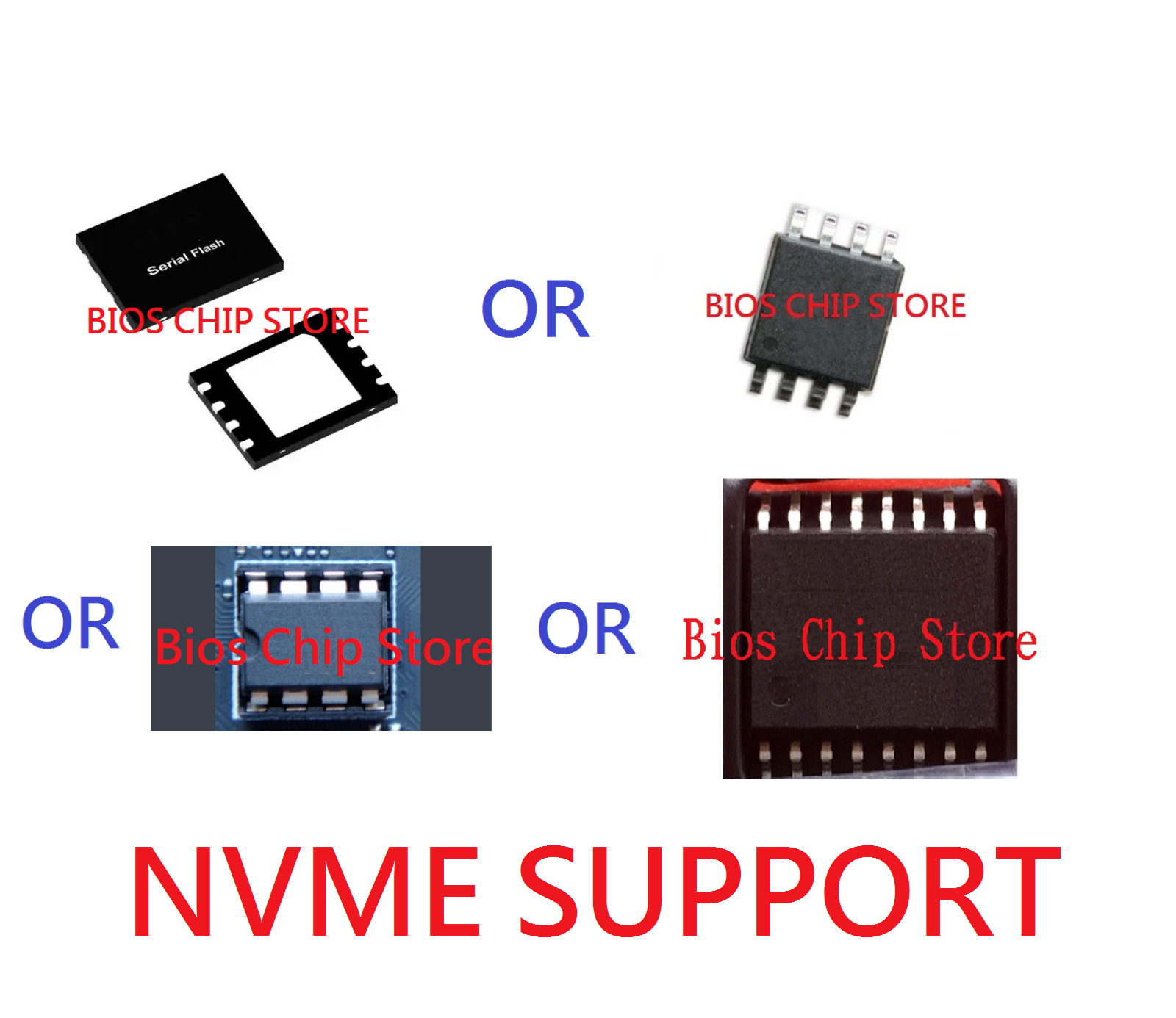 Modded BIOS CHIP Gigabyte ASRock ASUS MSI EVGA motherboard,support PCIE NVMe SSD