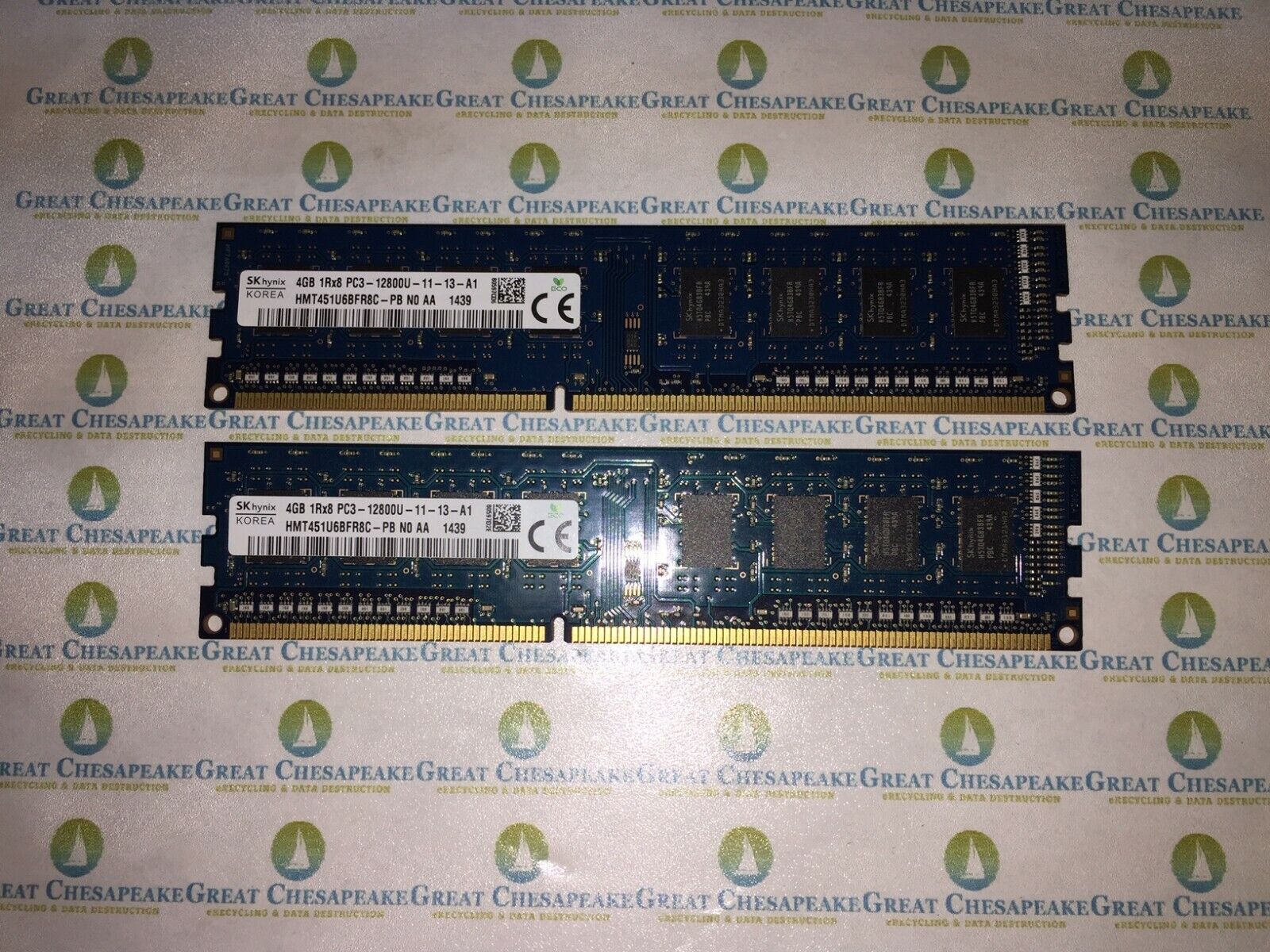Lot of 2 SKHynix HMT451U6BFR8C-PB 8GB Total (4GBx2) PC3-12800U DDR3 NON-ECC DIMM