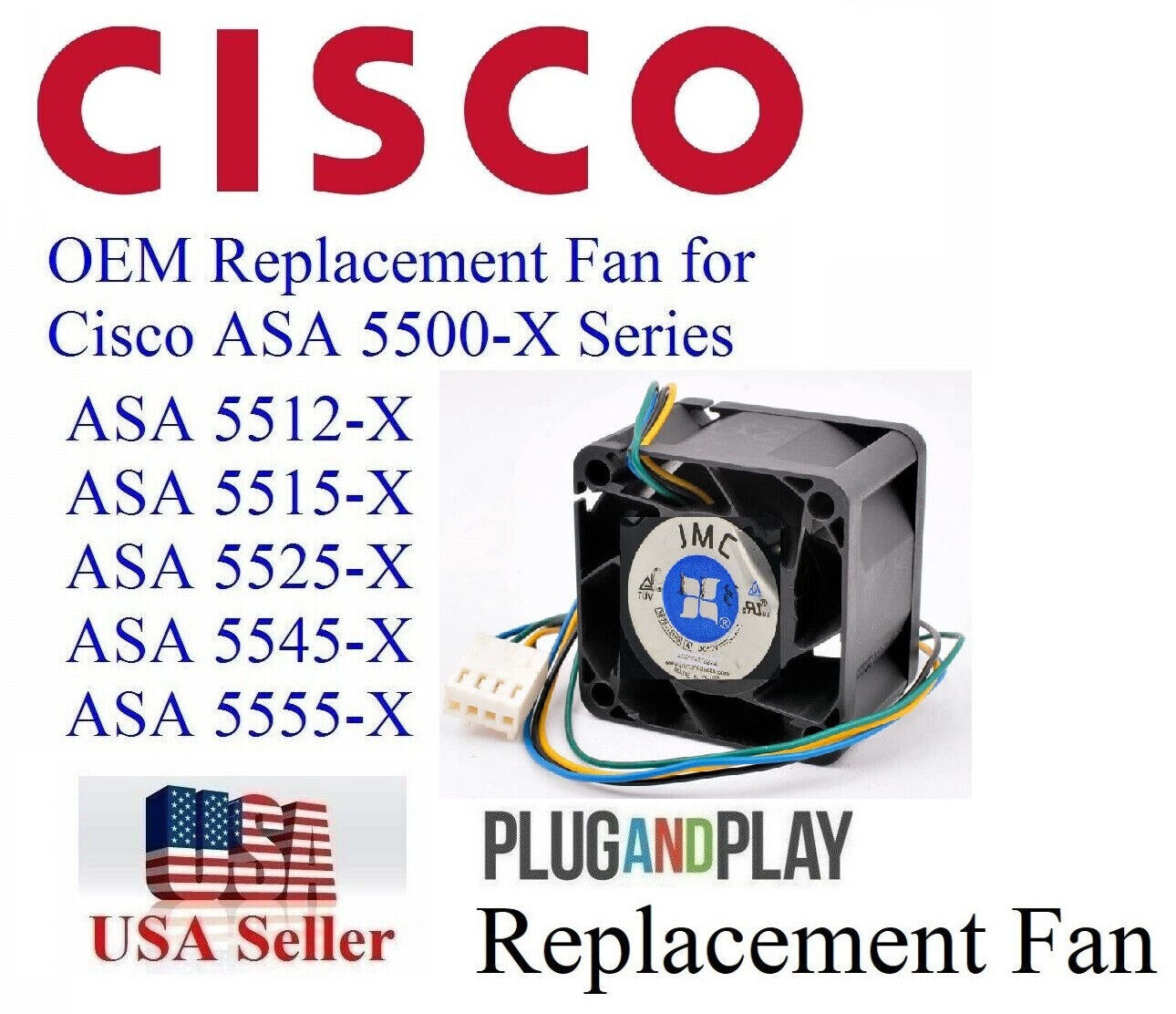 1x New replacement fan Cisco ASA5512-X ASA5515-X