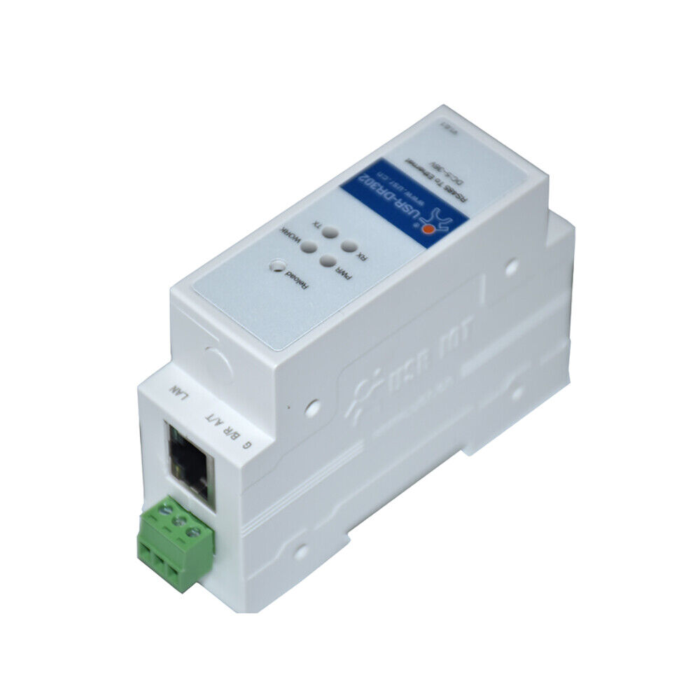 DIN-Rail Modbus RS485 USR-DR302 Serial Port to Ethernet Converter Bidirectional