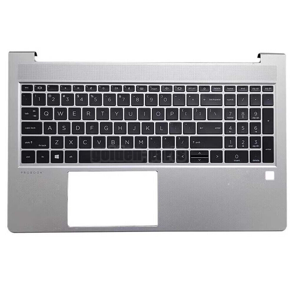 New US Keyboard For HP ProBook 650 G8 655 G8  Palmrest Case Cover Silver Backlit