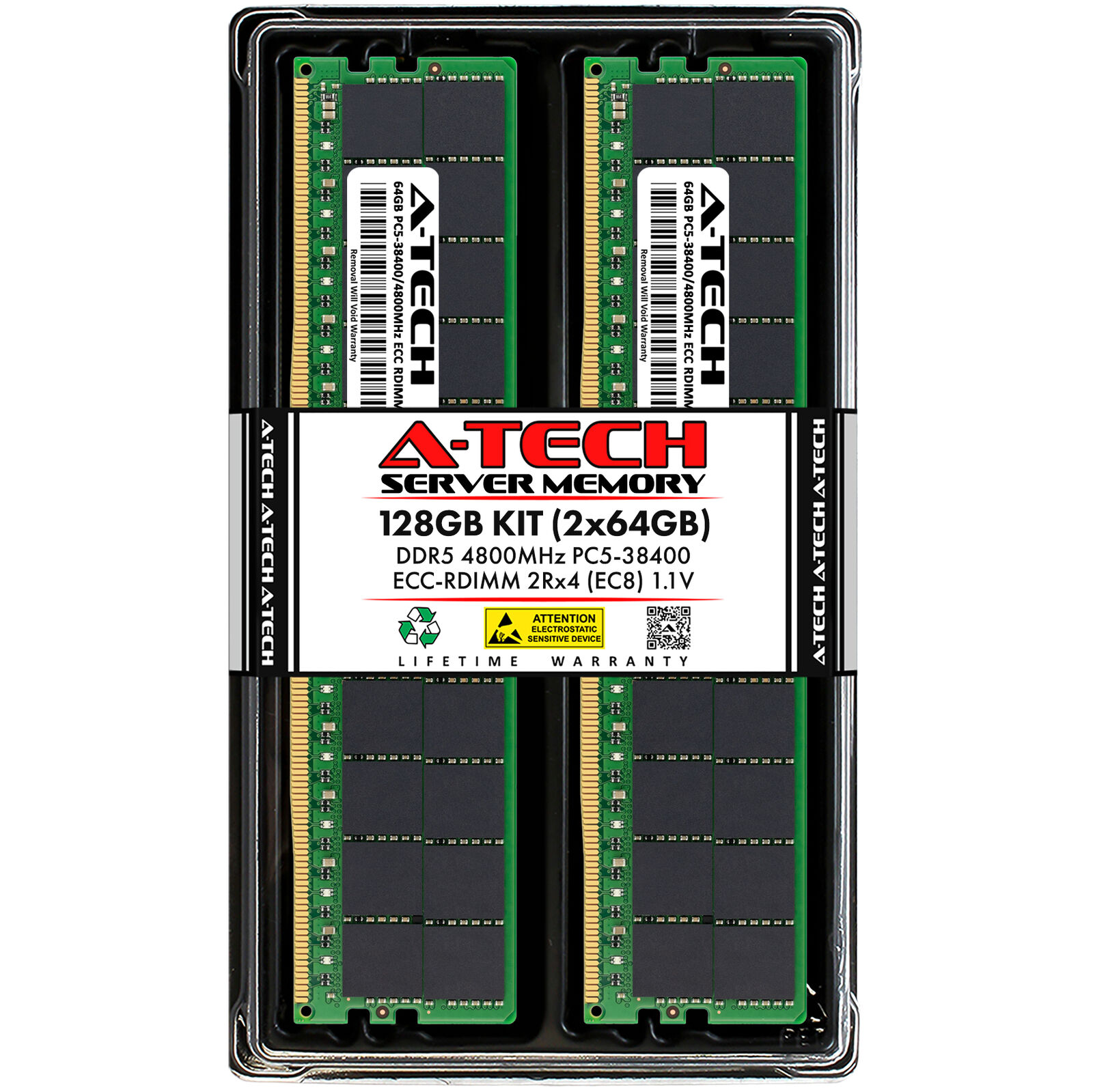 128GB 2x64GB PC5-4800 EC8 RDIMM Supermicro X13SEED-F X13SEI-TF Memory RAM