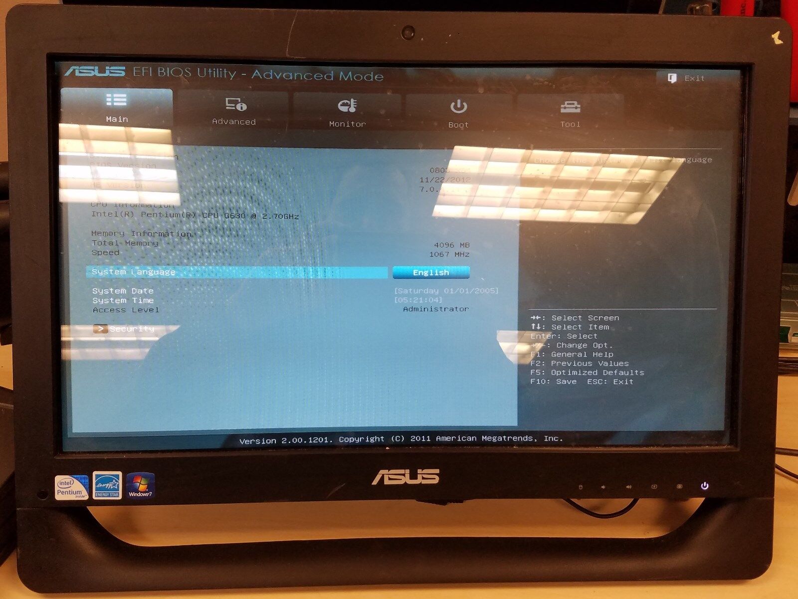 Asus Azure Wave NE186H All in One PC Working Missing Stand