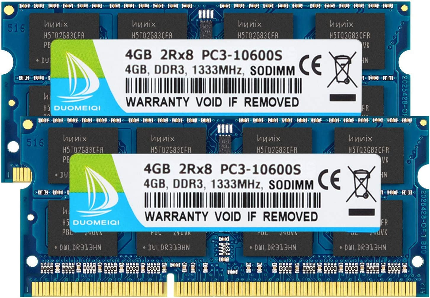 DUOMEIQI DDR3 Ram 8GB Kit (2X4GB) PC3-10600S DDR3 1333Mhz 2Rx8 Dual Rank PC3 106