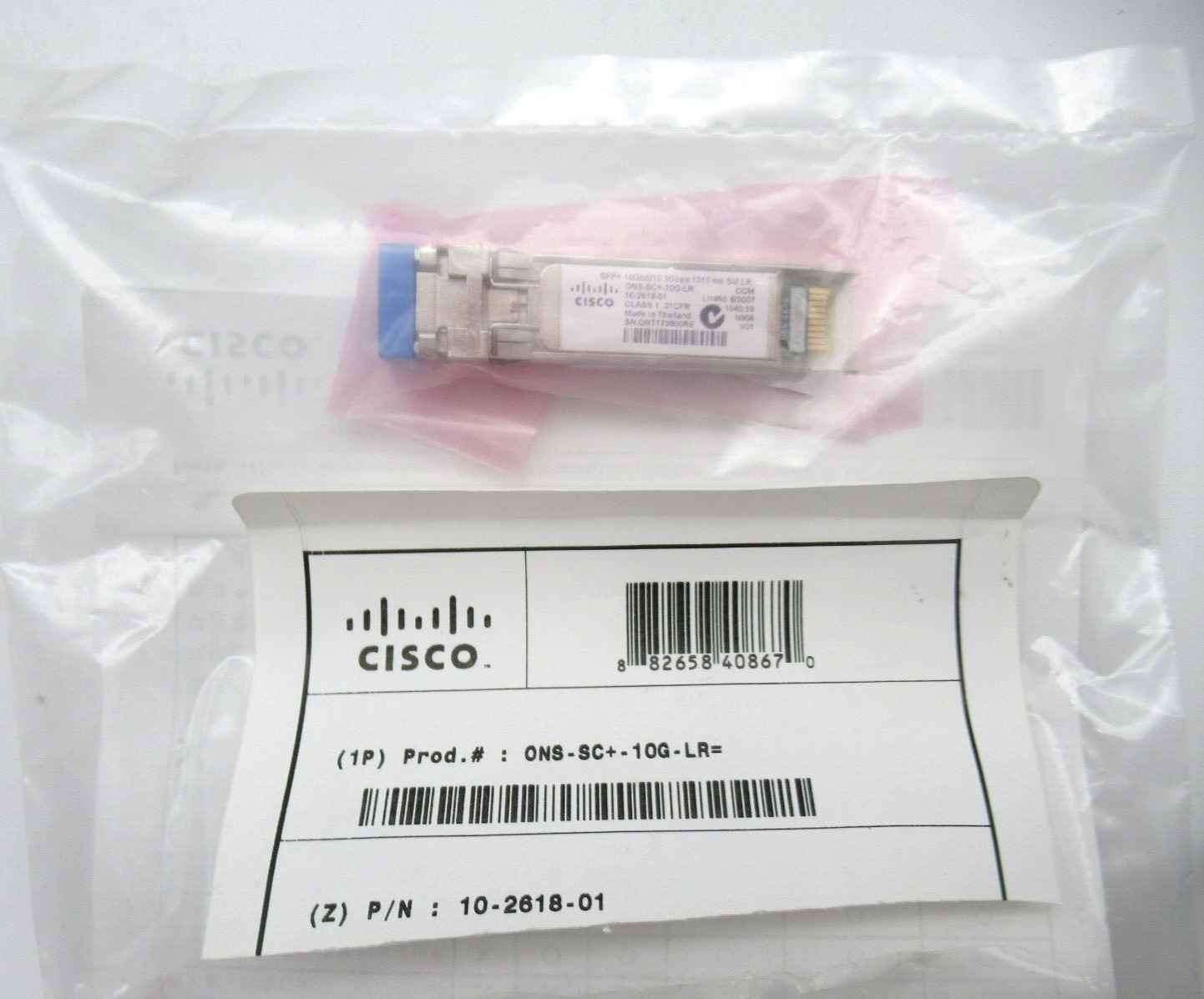 Genuine Cisco ONS-SC+-10G-LR Transceiver Module 10-2618-01 CLEI WOTRCHBAA  NEW