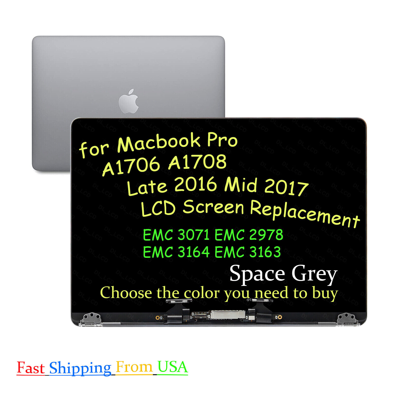 For Macbook Pro A1708 Mid 2017 LCD Display Screen Assembly Shell EMC3164 Retina