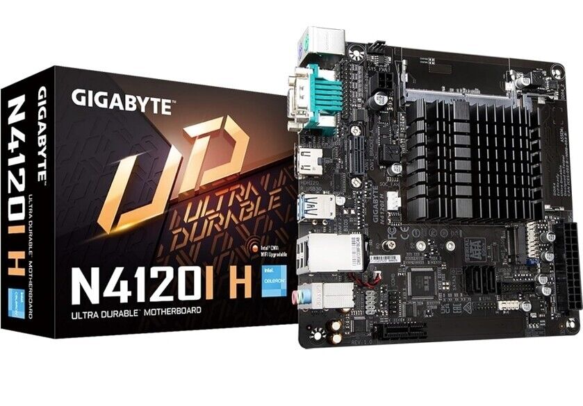 GIGABYTE N4120I H (SoC/Intel/N4120/ Mini-ITX/DDR4/Single M.2/PCIe 2.0/2X USB 221