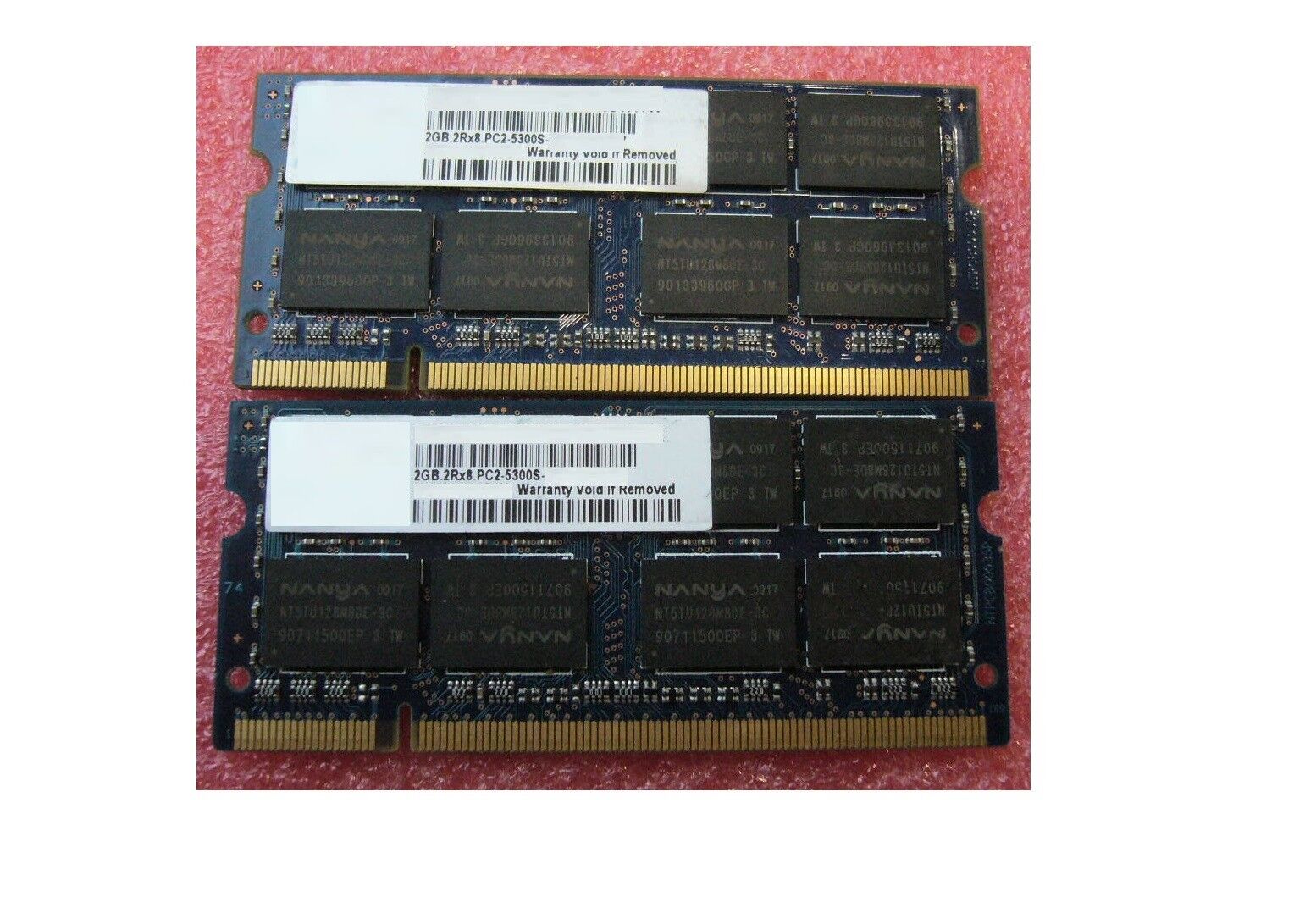 4GB Lot, QTY 2x 2GB Nanya DDR2 PC2-5300S 200-pins SO-DIMM memory