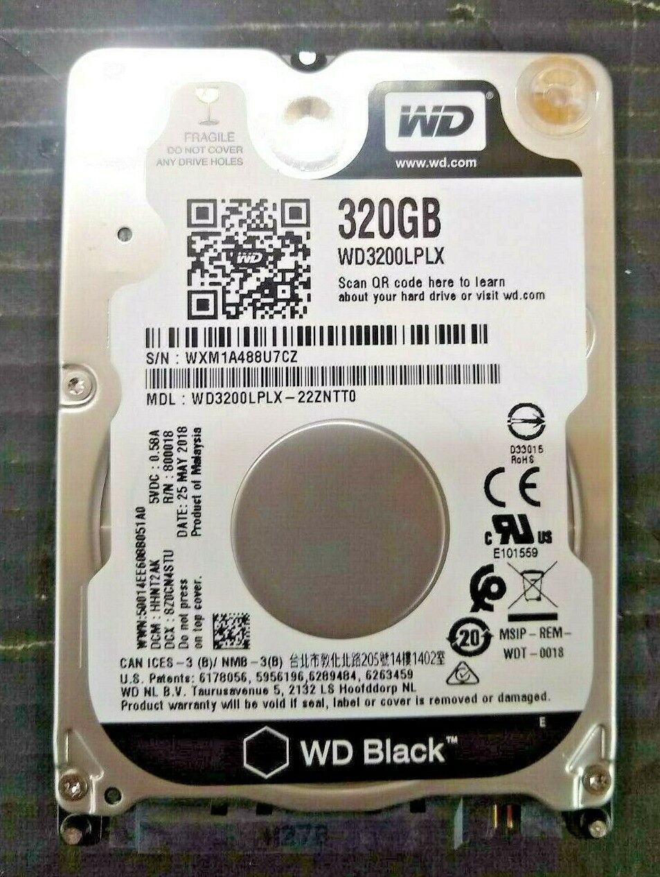 New, Western Digital, WD3200LPLX, 320GB 7200RPM SATA3/SATA 6.0 GB/s 32MB HDD