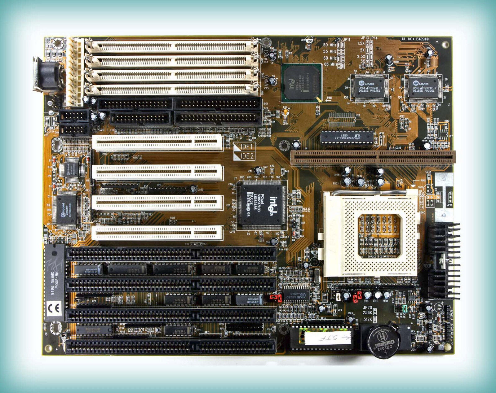 Vintage Soyo 5TF2 S7 P200 256K AT Motherboard ISA/PCI, Multi-I/O, PS2 — TESTED