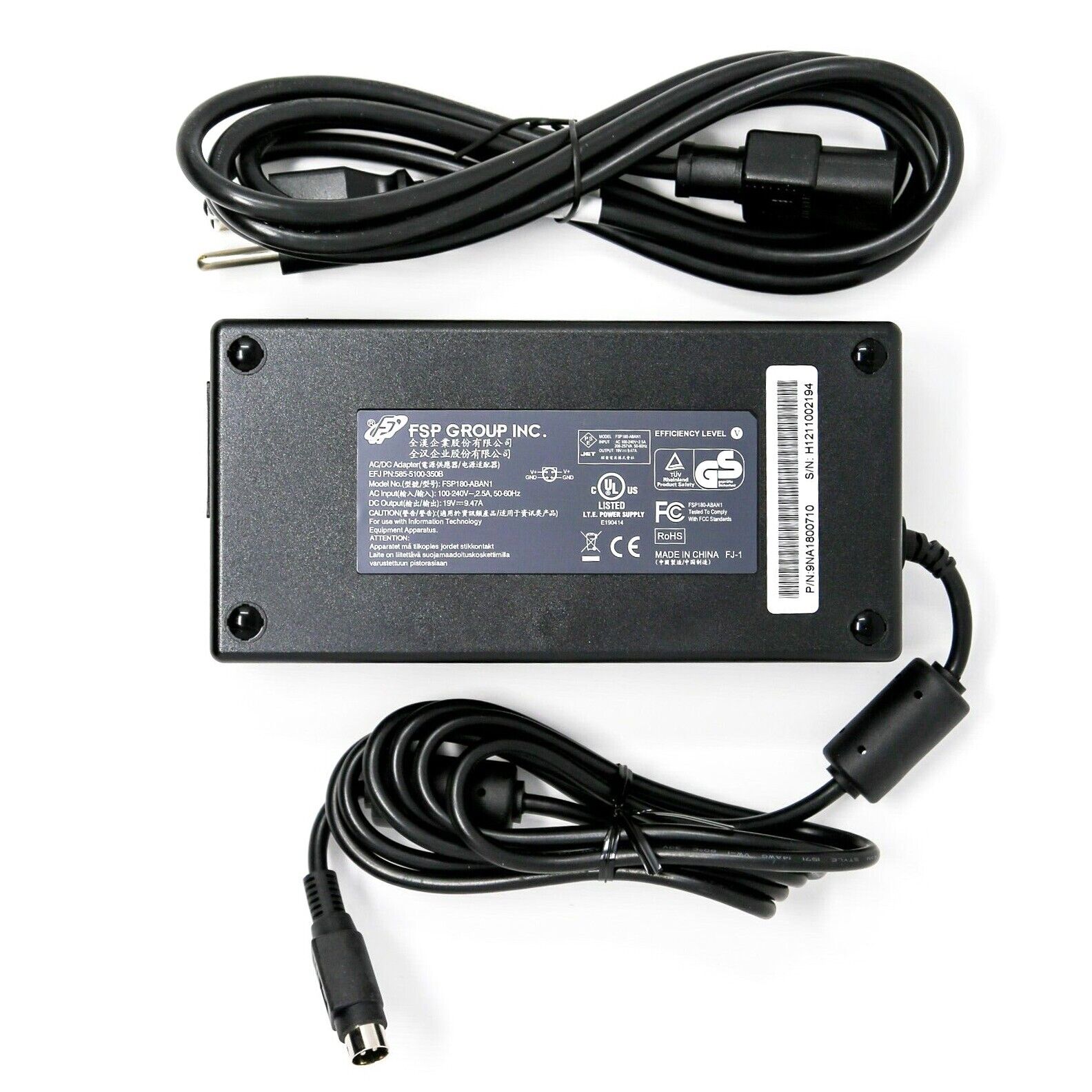 FSP Group FSP180-ABAN1 AC Adapter 100-240VAC In 19V 9.47A Out 4 Pin Power Supply