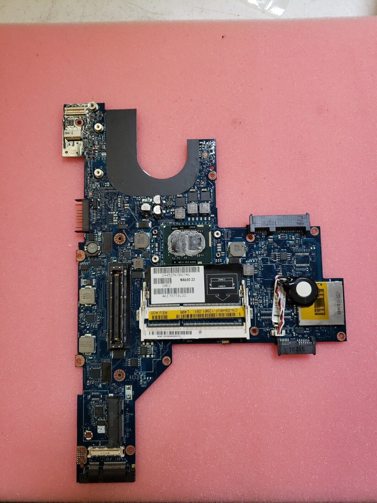 ✔️ Dell E4310 Laptop Motherboard Intel Core i5-520M 09H8VF + BIOS battery 