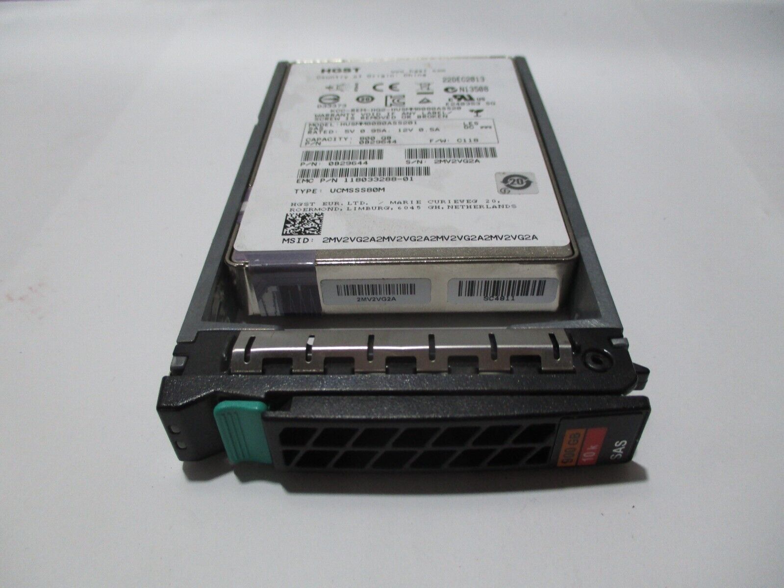 EMC HGST 800GB SAS SSD Flash Drive 118033288-01 HUSMM8080ASS201 w/ caddy