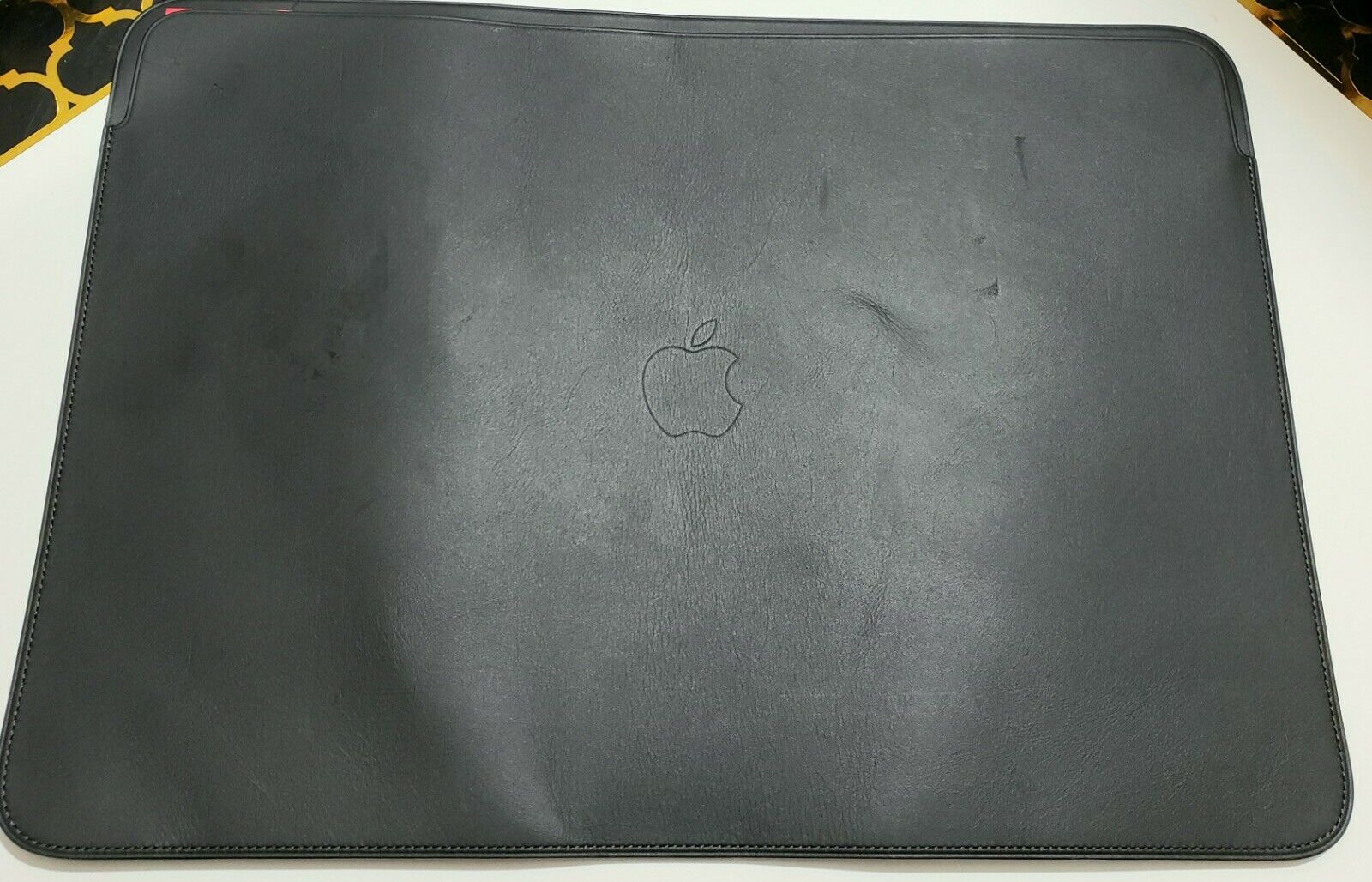 APPLE BLACK VINTAGE Leather Sleeve 15-inch MacBook Air and MacBook Pro NO BOX