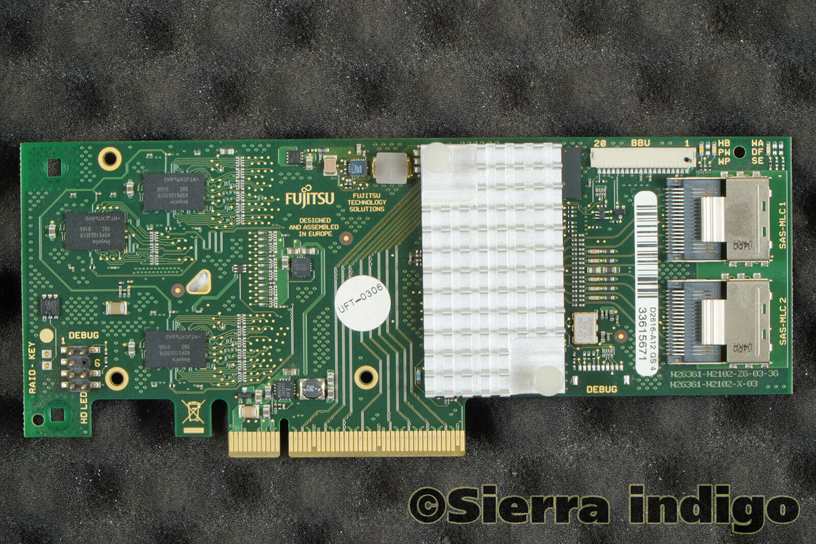 D2616-A12 Fujistu SAS RAID Controller Card without Bracket