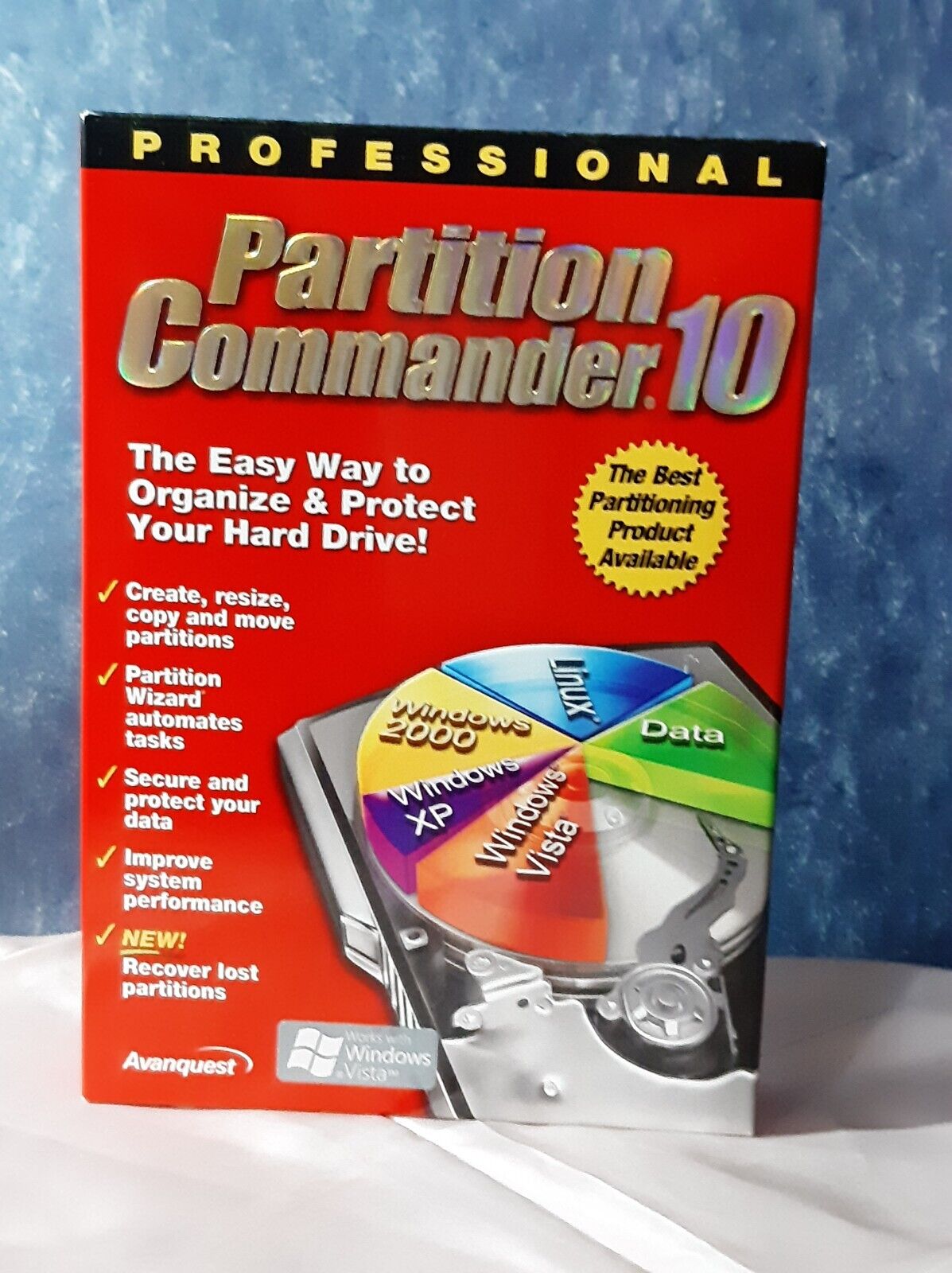 Partition Commander 10 Pro for Windows Vista, XP and 2000