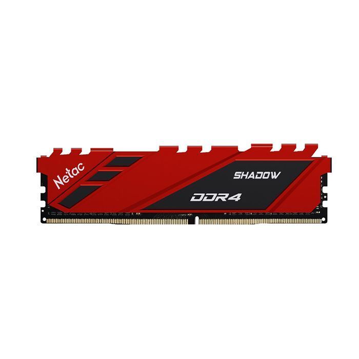 NETAC Shadow Red 8 GB (1 x 8 GB) DDR4 3200 MHz CL16 288-pin DIMM non-ECC Red Mem
