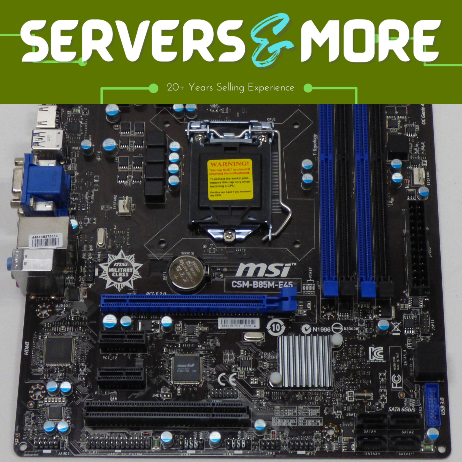 MSI CSM-B85M-E45 Workstation Motherboard | Supports LGA 1150 | Up to 64GB DDR3