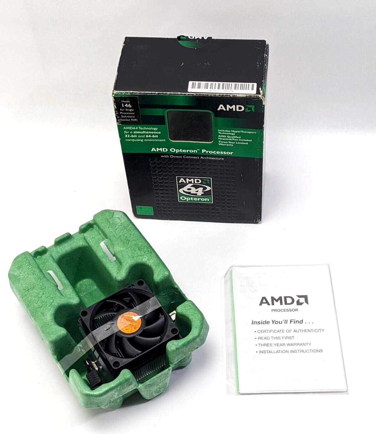 AMD Opteron 146 Heatsink & Fan [ONLY] for Socket 939 in Original Box