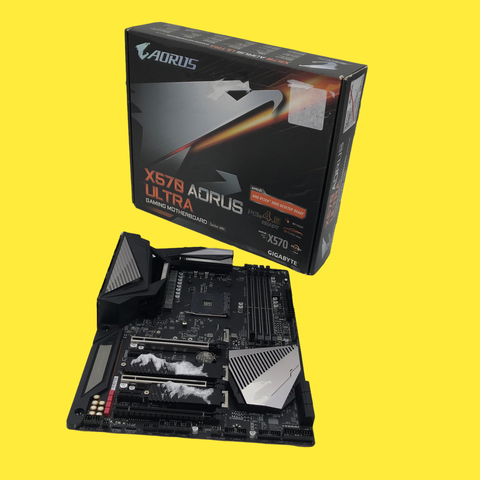 FOR PARTS Gigabyte X570 AM4 ATX M.2 AORUS ULTRA AMD Motherboard #FP7852