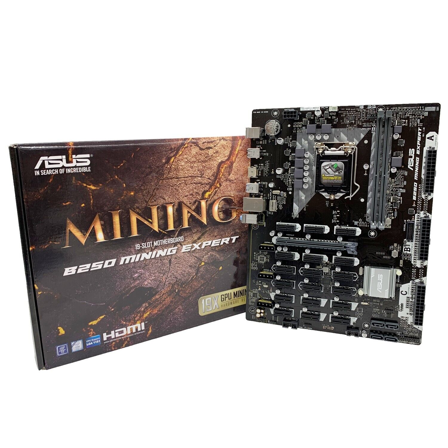 ASUS B250 MINING EXPERT Motherboard ATX Intel B250 LGA1151 DDR4 SATA3 HDMI+BOX