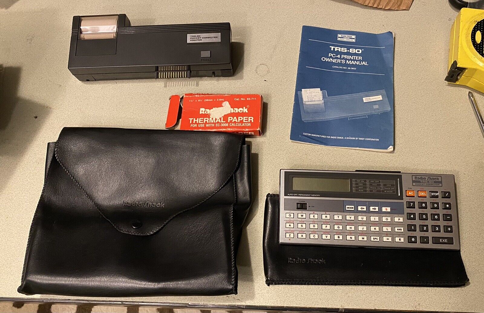 Vintage Radio Shack TRS-80 Pocket Computer PC-4 With Printer